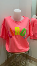 T-Shirt brodé rose
