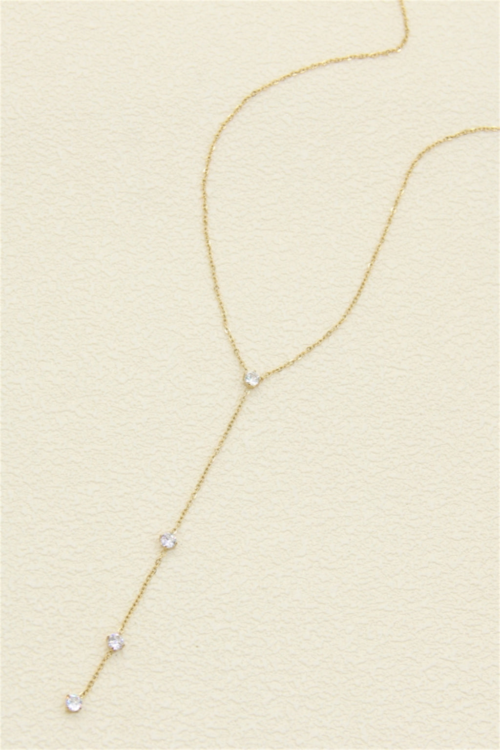 Collier Y Doré à Strass