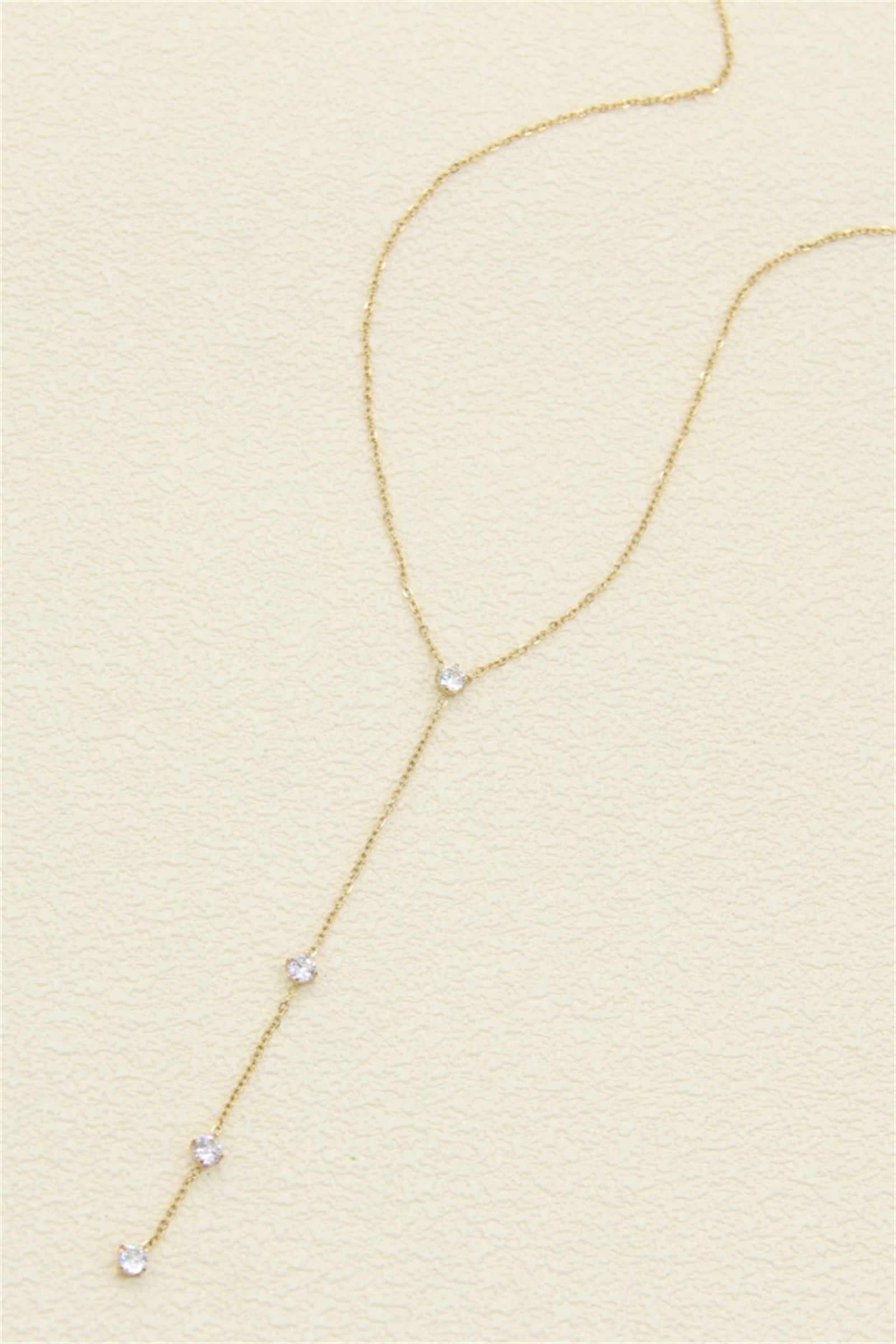 Collier Y Doré à Strass