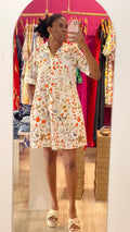 Robe fleur orange