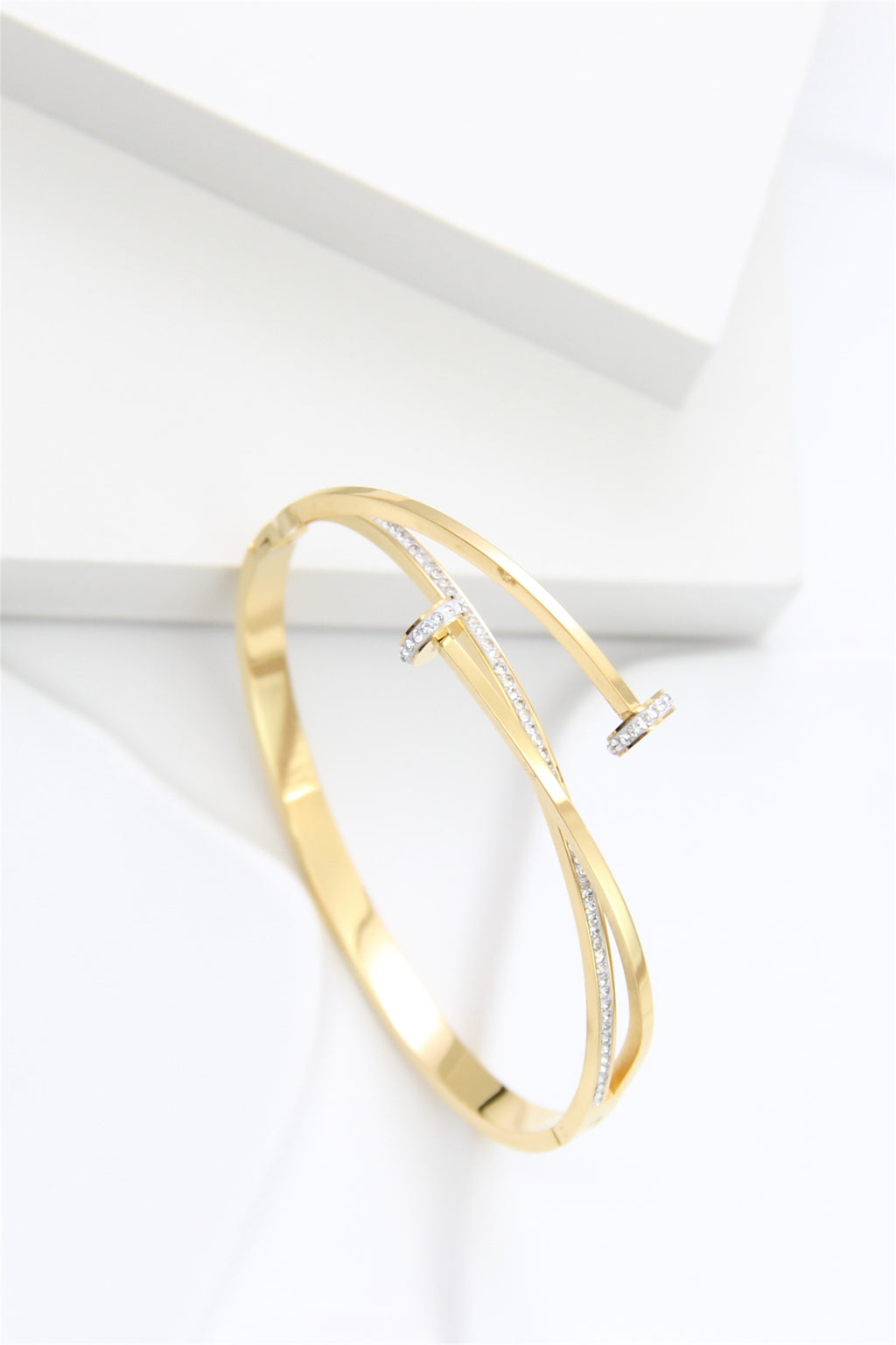 Bracelet jonc clou en acier inoxydable