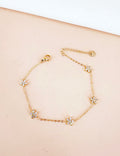 Bracelet fleur en strass