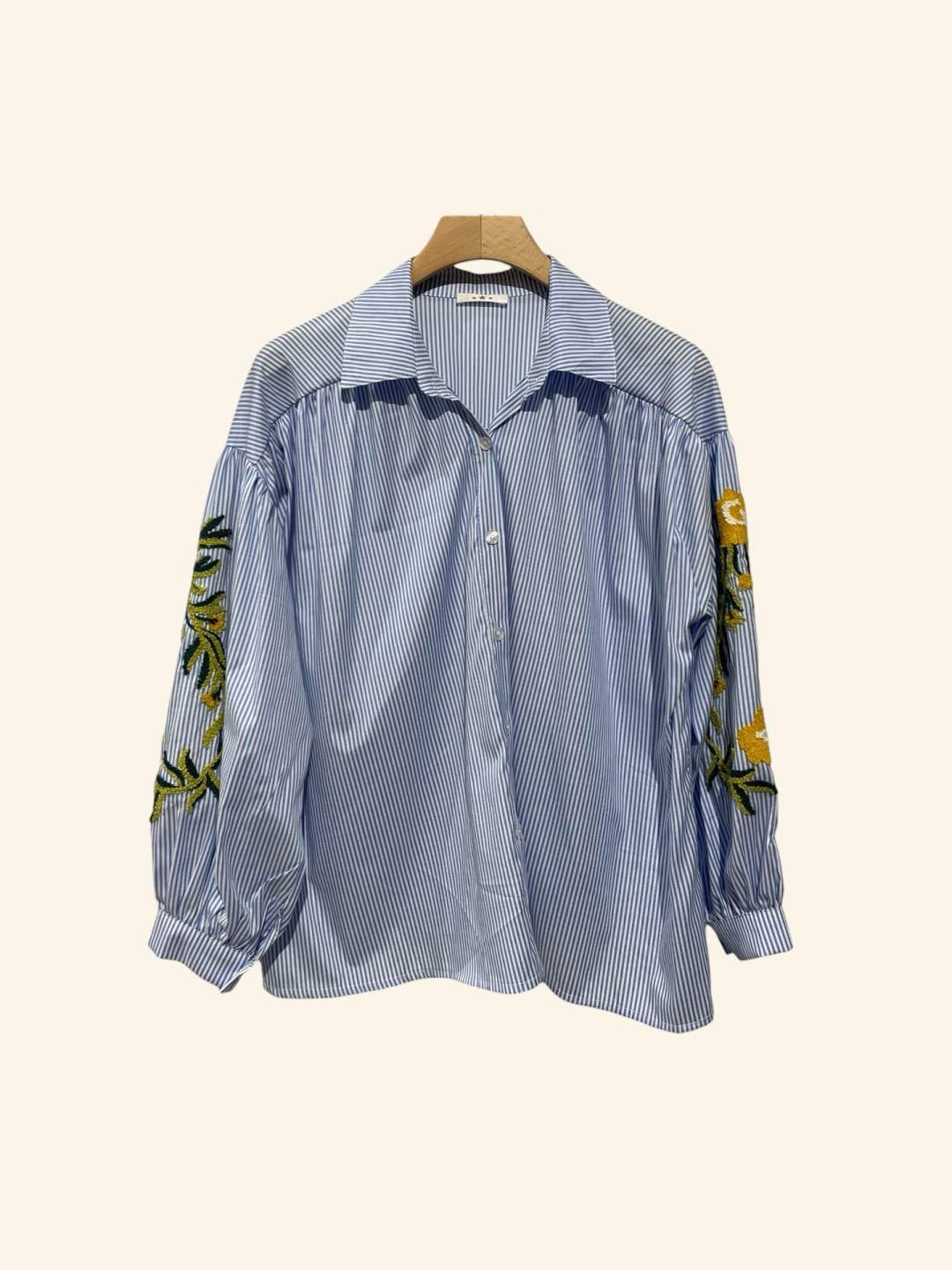 Chemise à rayure bleu