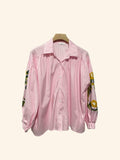 Chemise à rayure rose