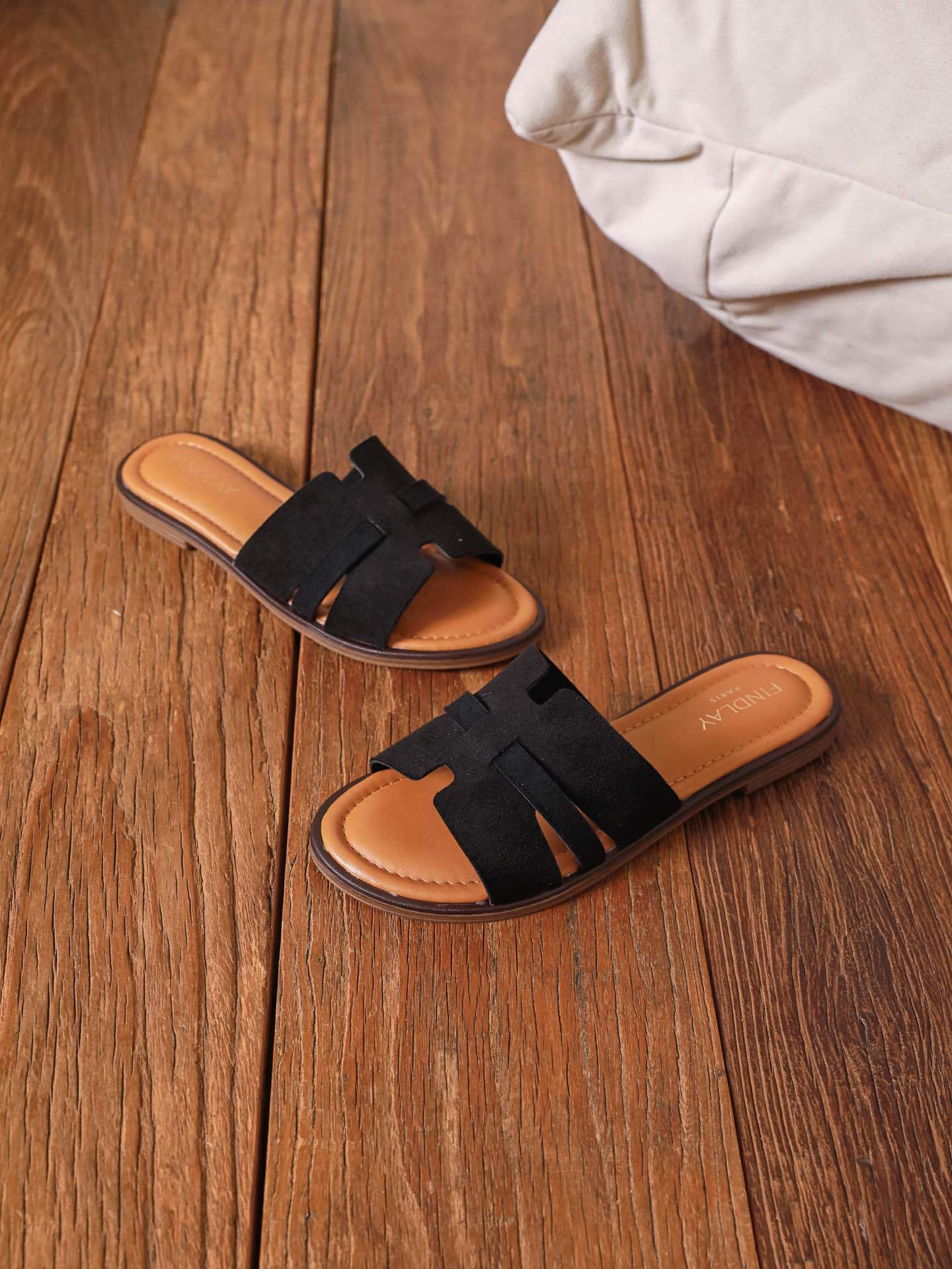 SANDALE PLATE NOIR